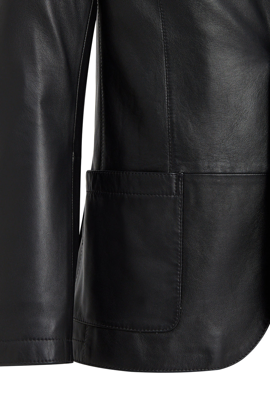 Dominic Erkek Siyah Blazer Deri Ceket