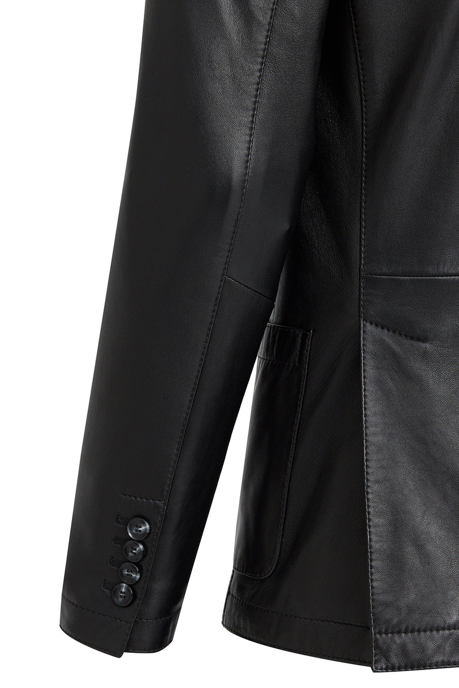Dominic Erkek Siyah Blazer Deri Ceket