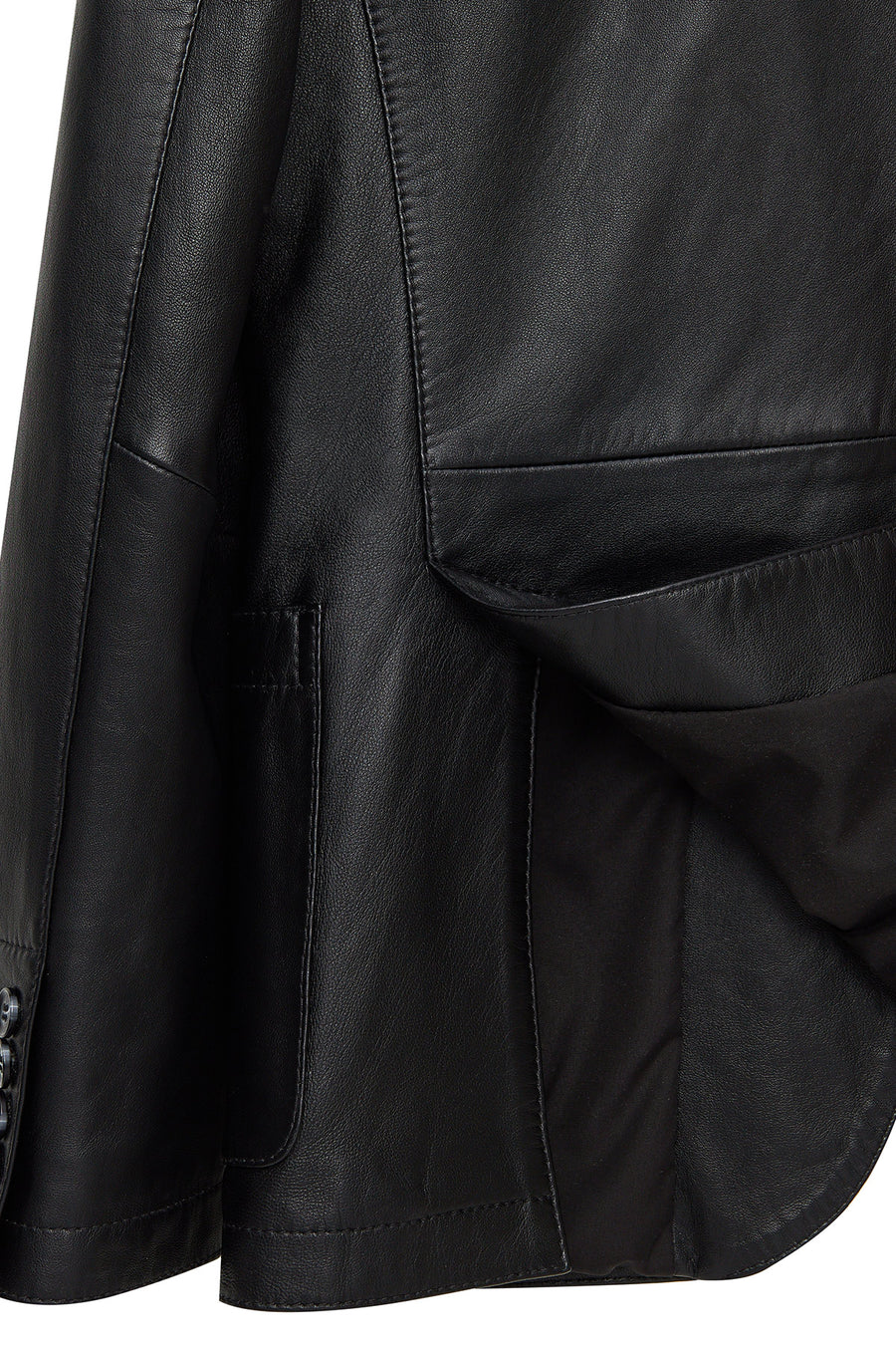 Dominic Erkek Siyah Blazer Deri Ceket