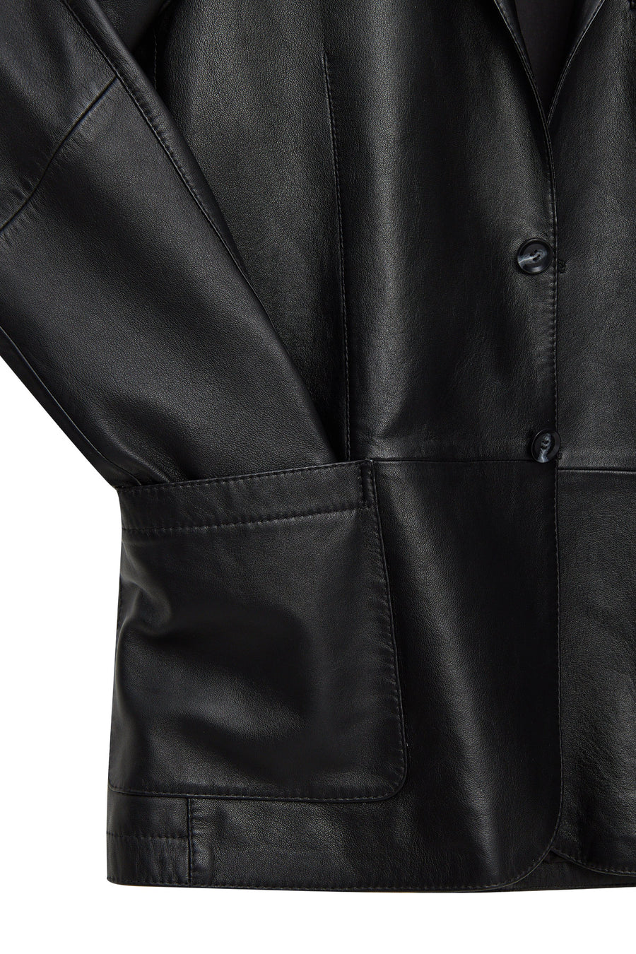 Dominic Erkek Siyah Blazer Deri Ceket