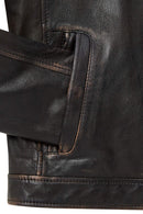 Kobe Men's Bronze Leather Jacket | Derimod