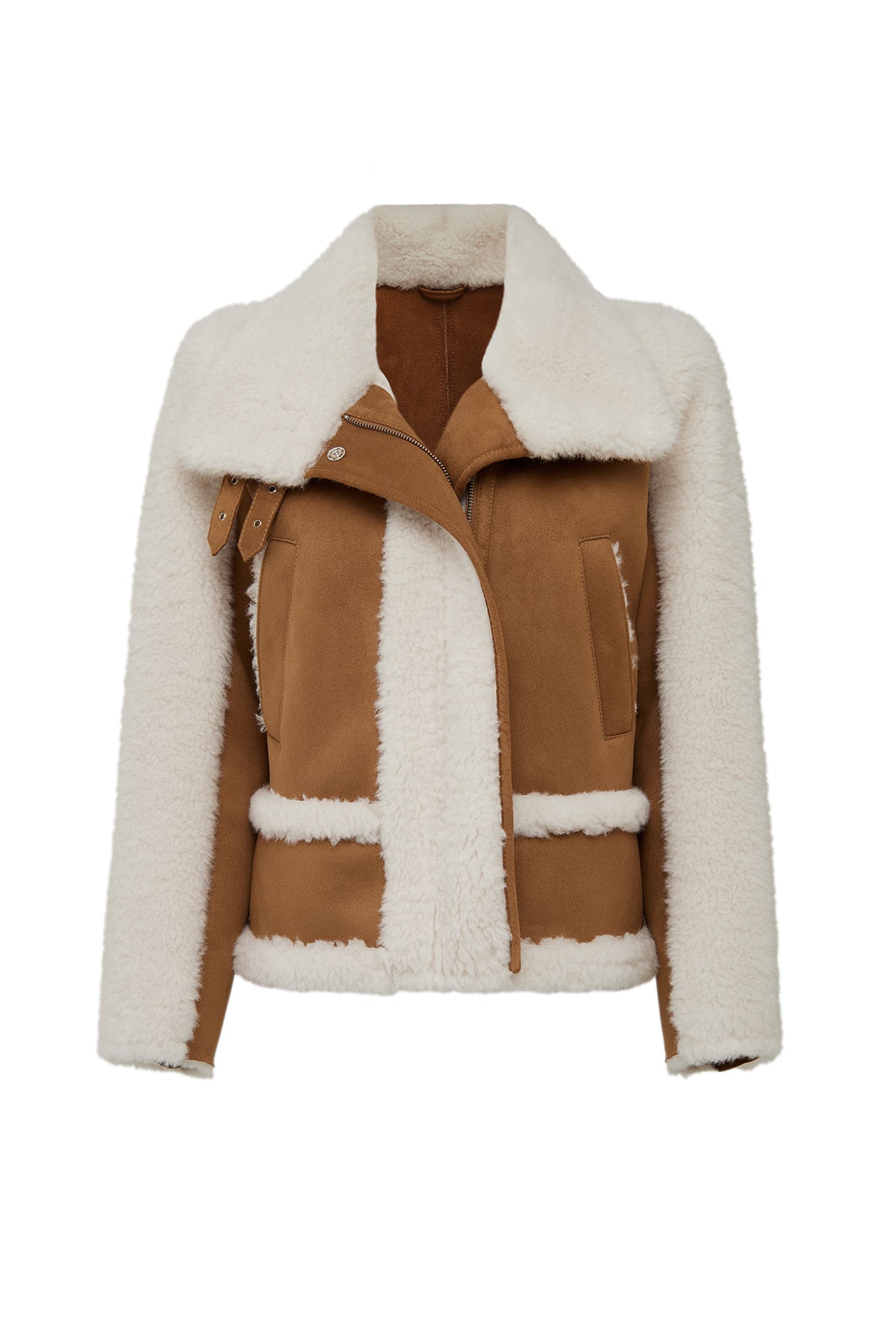 Kaprun Kadın Bej Kısa Teddy Mont