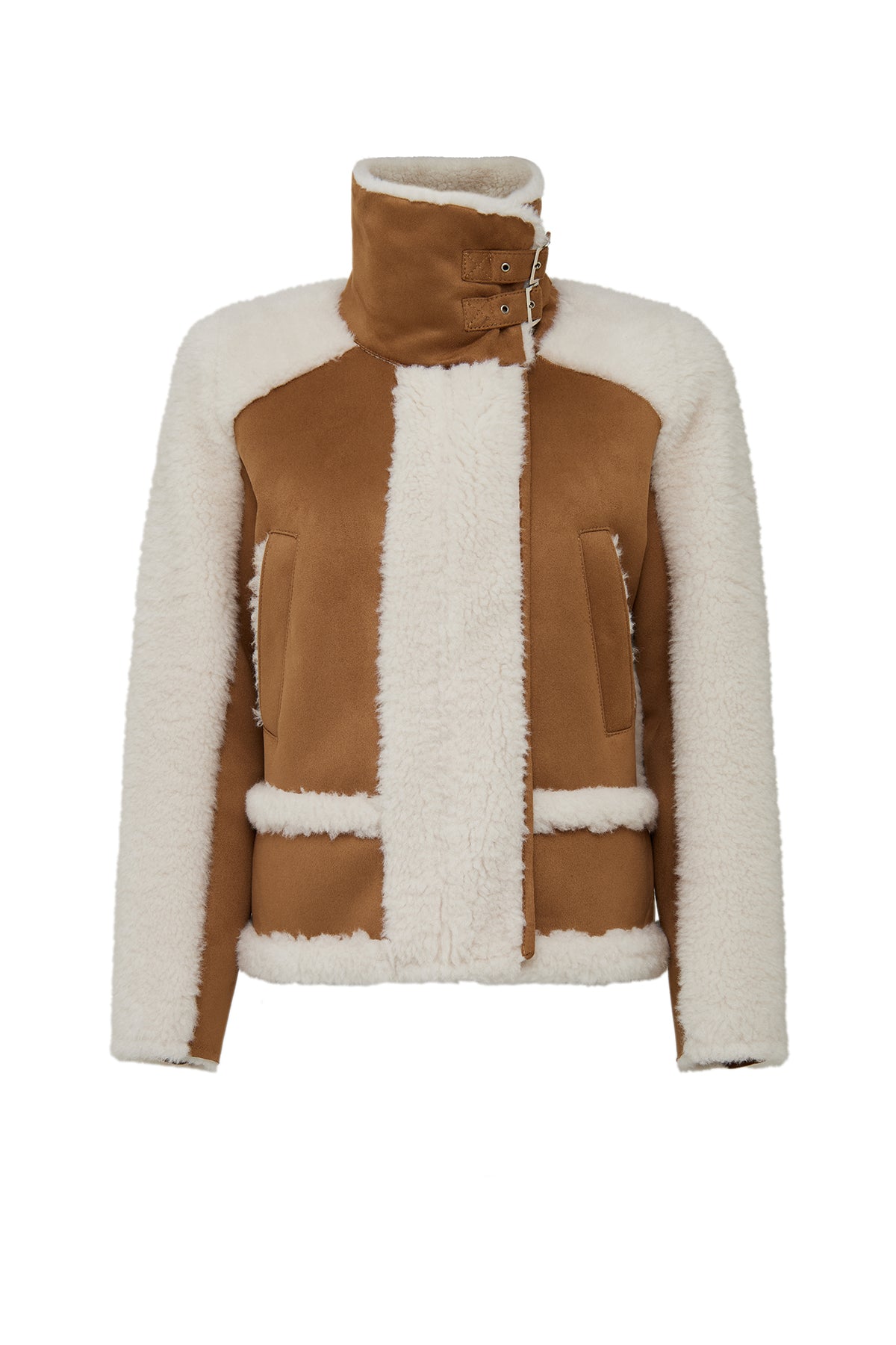 Kaprun Kadın Bej Kısa Teddy Mont