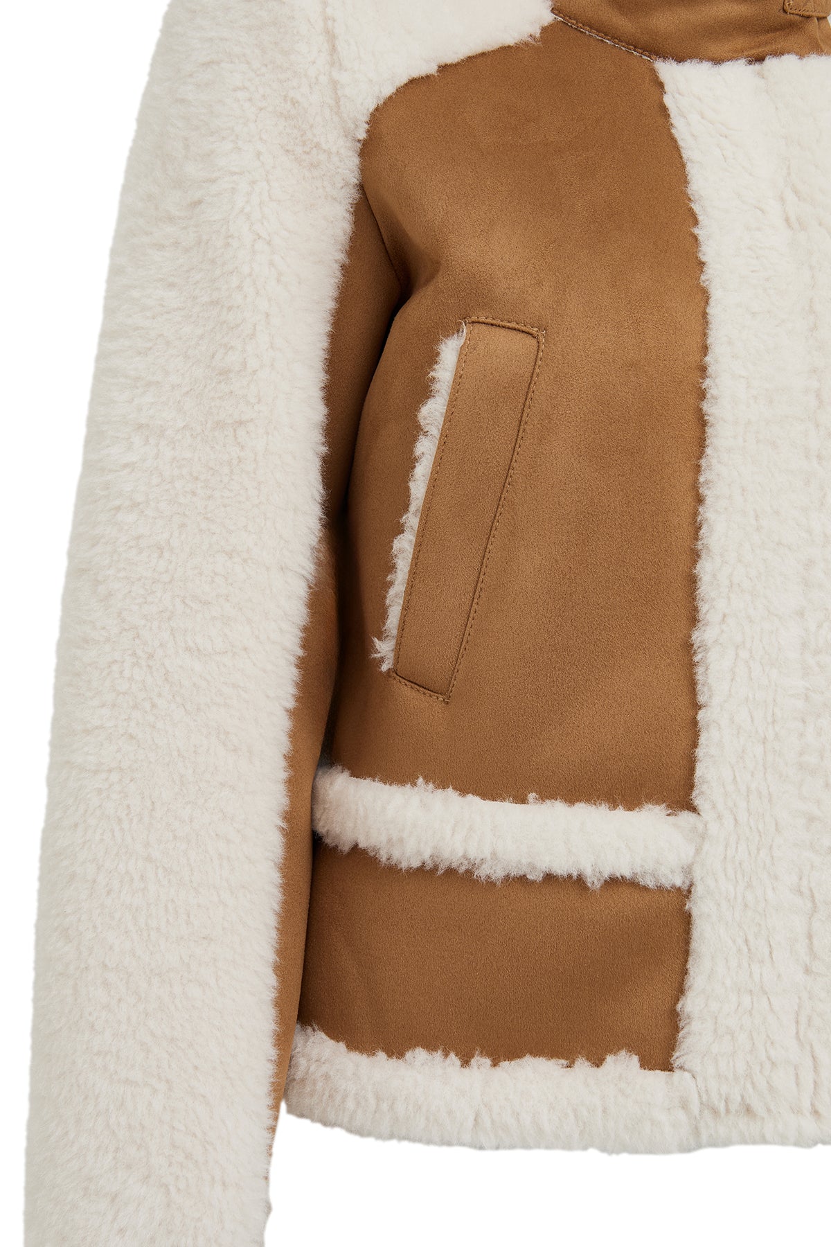 Kaprun Kadın Bej Kısa Teddy Mont