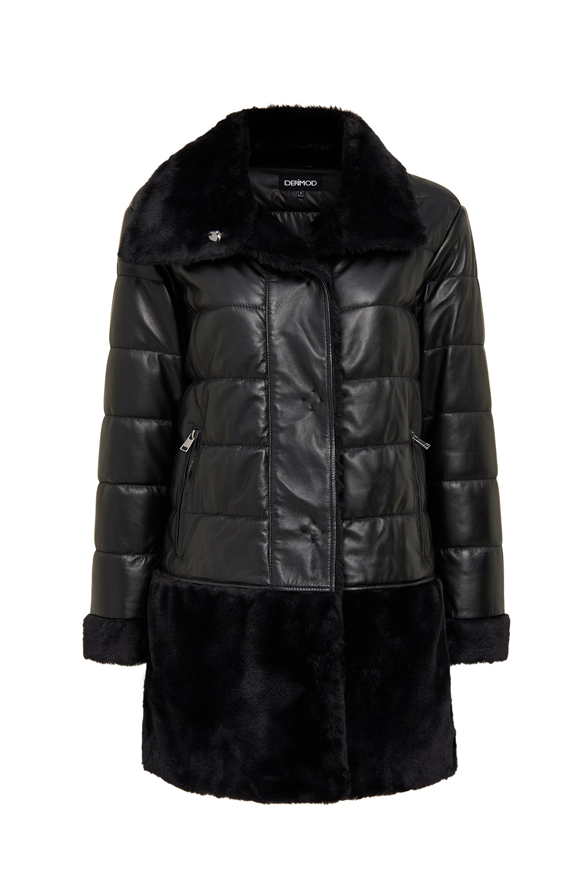 Avoriaz Kadın Siyah Teddy Deri Kaban 24WGP5295FF | Derimod