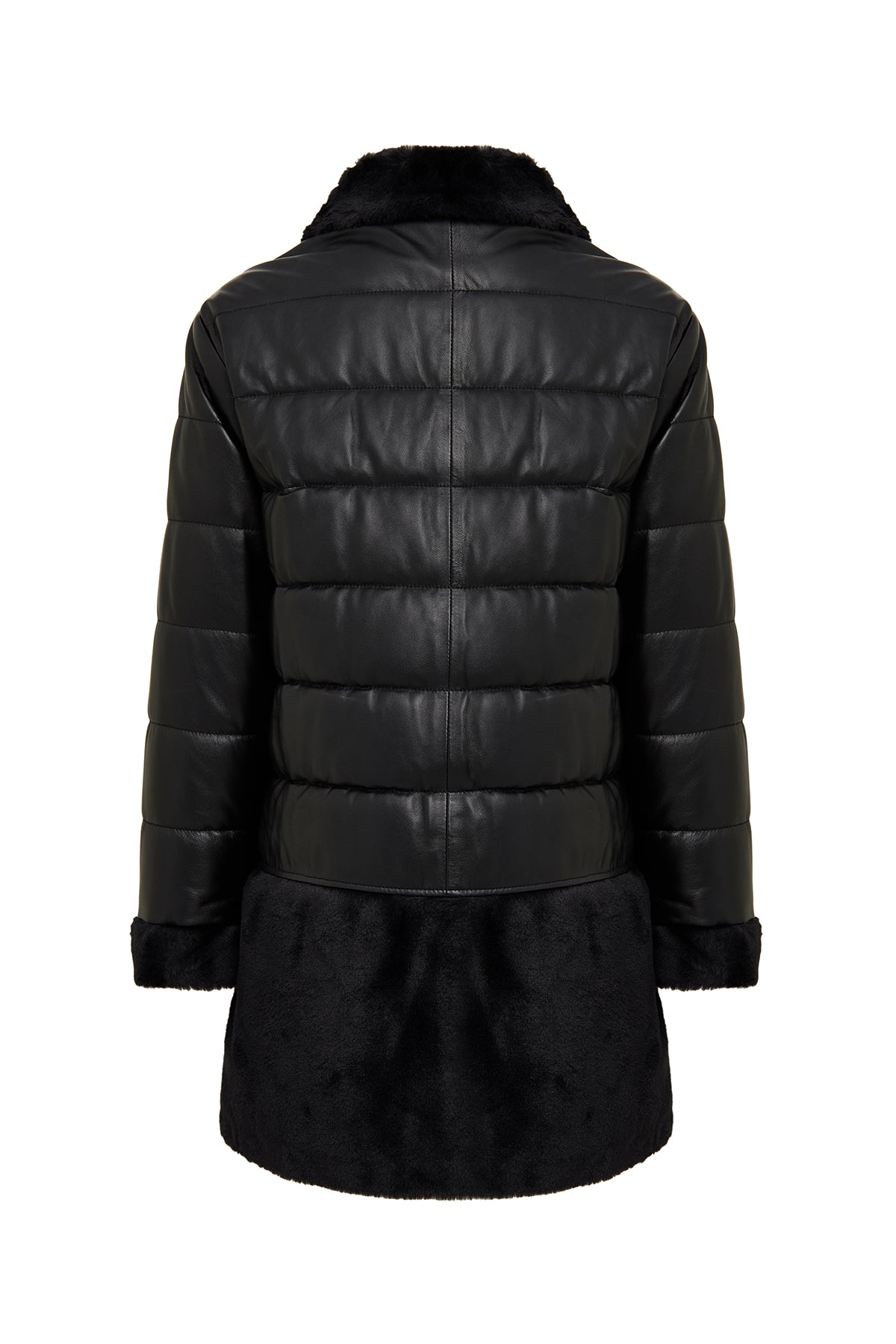 Avoriaz Kadın Siyah Teddy Deri Kaban