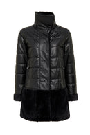 Avoriaz Kadın Siyah Teddy Deri Kaban | Derimod