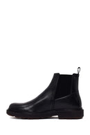 Male Black Thick-Soled Leather Chelsea Boots | Derimod