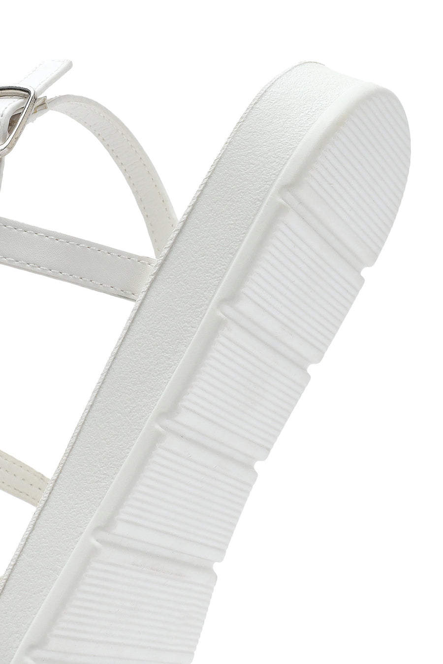 Women's White Stone Sandals
