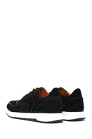 Men's Black Suede Leather Sneaker | Derimod