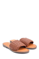 Women's Knitted Detailed Casual Slippers | Derimod