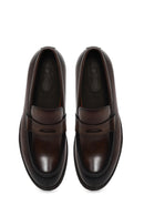 Erkek Kahverengi Deri Casual Loafer | Derimod