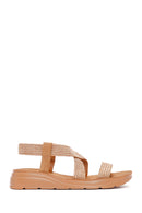 Women's Beige Straw Sandals | Derimod