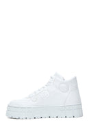 Women's White Thick Sole High Top Sneaker | Derimod