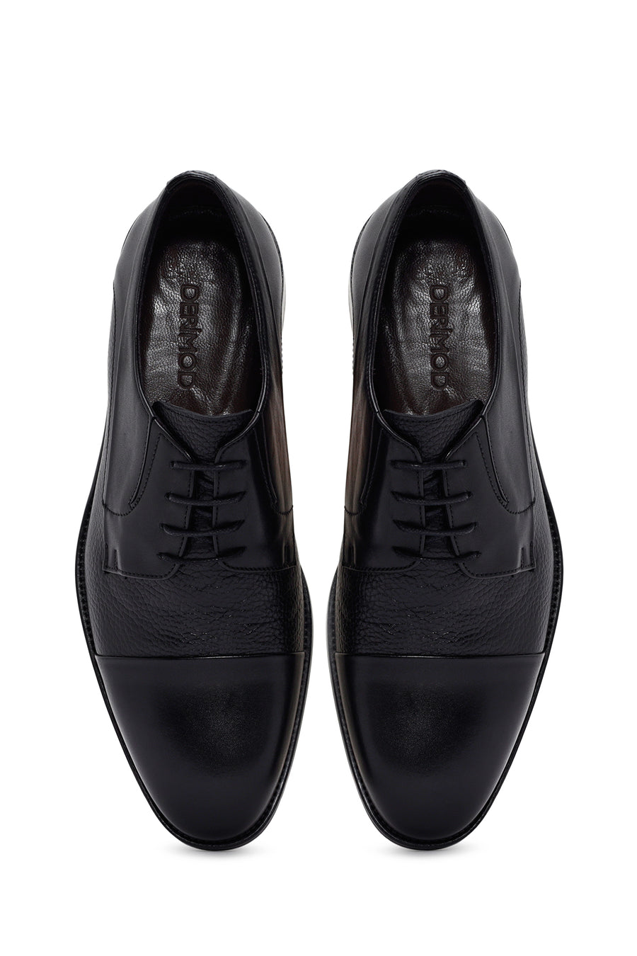 Men's Black Laced Leather Classic Shoes