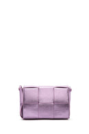 Women's Purple Long Strap Quilted Crossbody Bag | Derimod