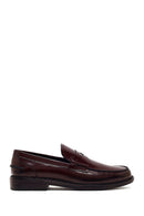 Erkek Bordo Deri Klasik Loafer | Derimod