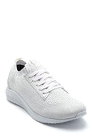 Women's White Patterned Sneaker | Derimod