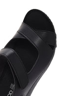 Women's Black Strappy Comfort Sandals | Derimod