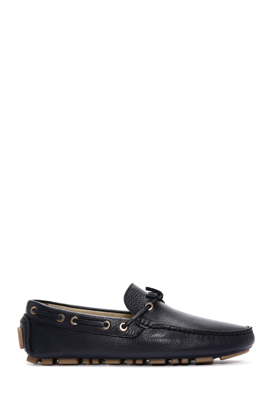 Erkek Lacivert Deri Comfort Loafer 24SFD6730FT | Derimod