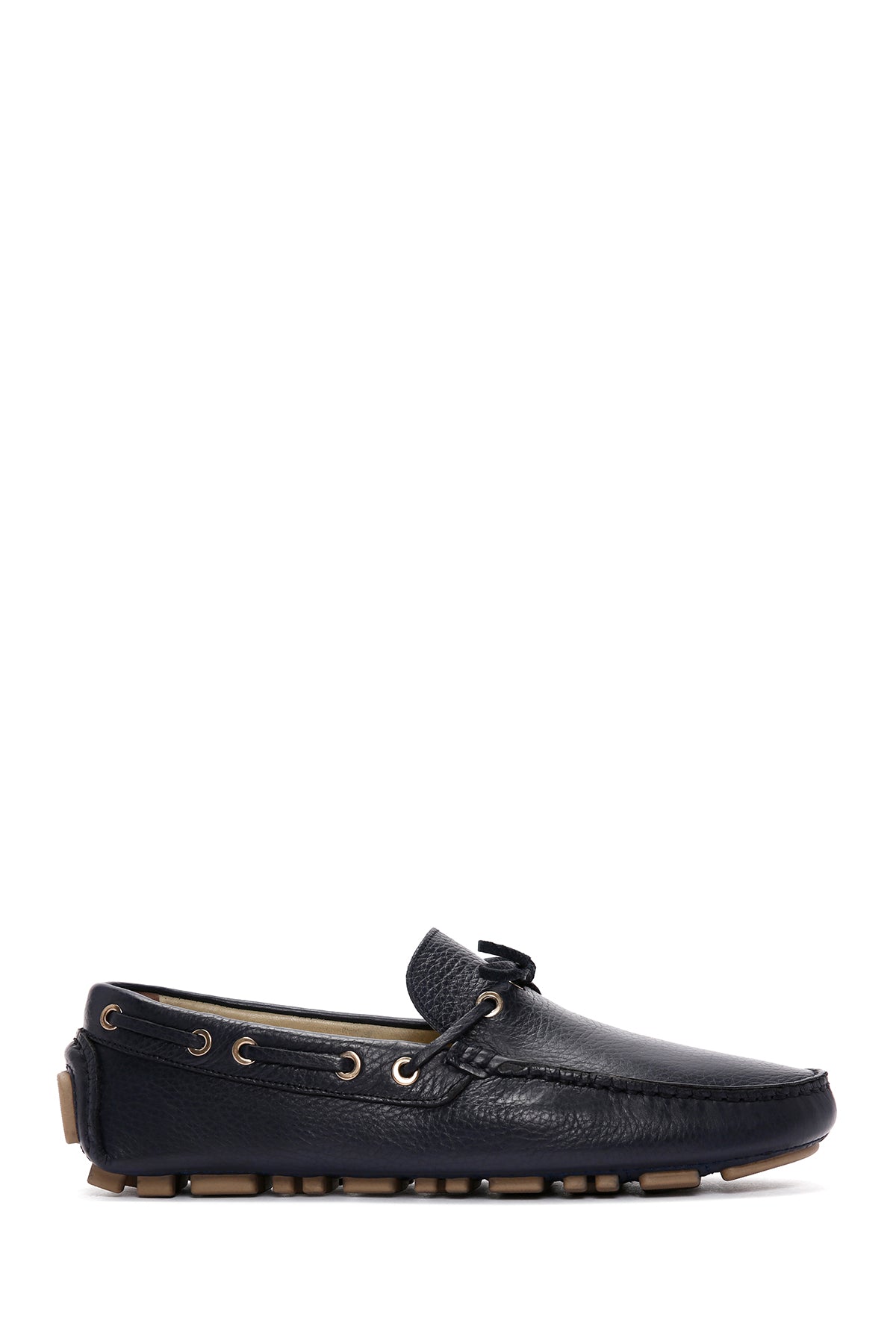 Erkek Lacivert Deri Comfort Loafer