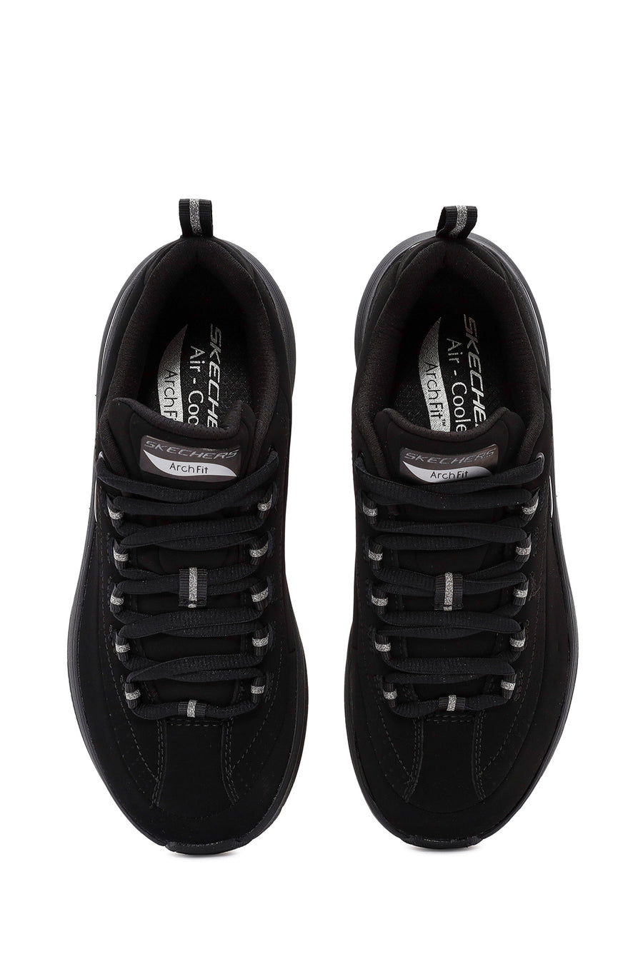 Skechers Kadın Siyah Arch Fit Bağcıklı Kalın Tabanlı Sneaker