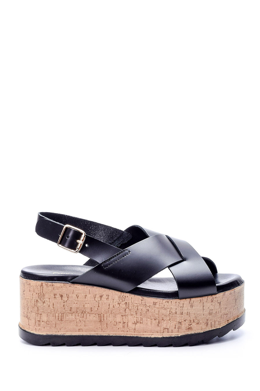 Kadın Dolgu Topuklu Sandalet 19SFD244218 | Derimod