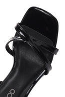 Women's Black Faux Leather Sandals | Derimod