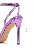 Women's Lilac Metallic Thin Heel Sandals | Derimod