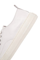 Men's White Lace-up Leather Sneaker | Derimod