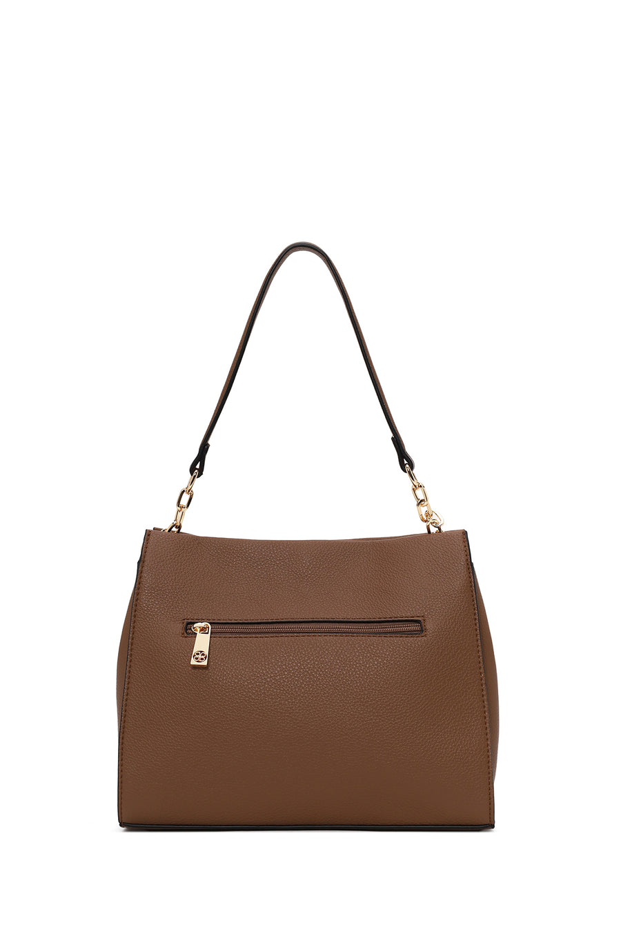 Woman Brown Long-Strap Classic Shoulder Bag