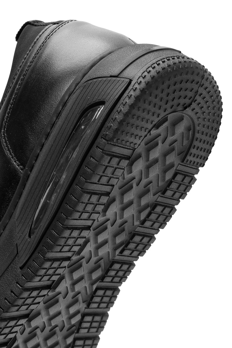 Erkek Siyah Bağcıklı Deri Sneaker