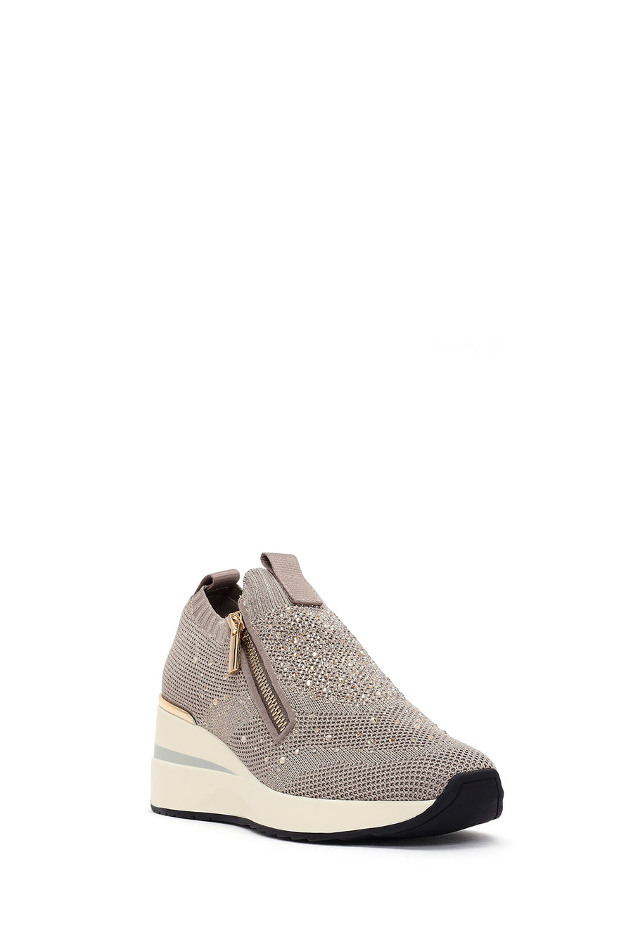 Derimod Zero Women's Mink Zippered Platform Fabric Sneaker
