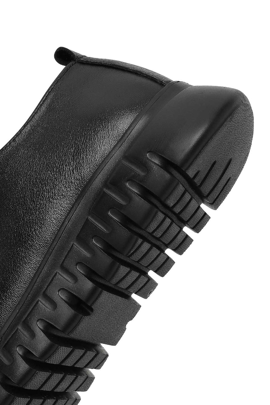 Kadın Siyah Kalın Tabanlı Deri Comfort Ayakkabı