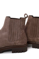 Woman Mink Suede Leather Chelsea Boots | Derimod