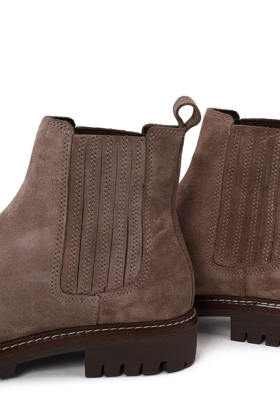 Woman Mink Suede Leather Chelsea Boots
