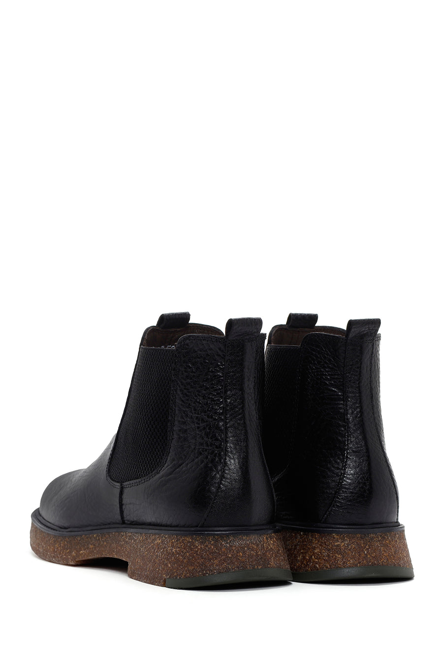 Men's Black Leather Casual Chelsea Boots