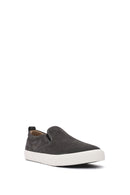 Men's Gray Nubuck Leather Casual Shoes | Derimod