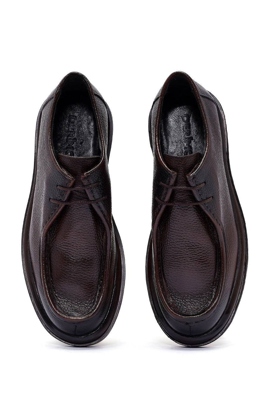 Men's Brown Lace-up Leather Casual Shoes