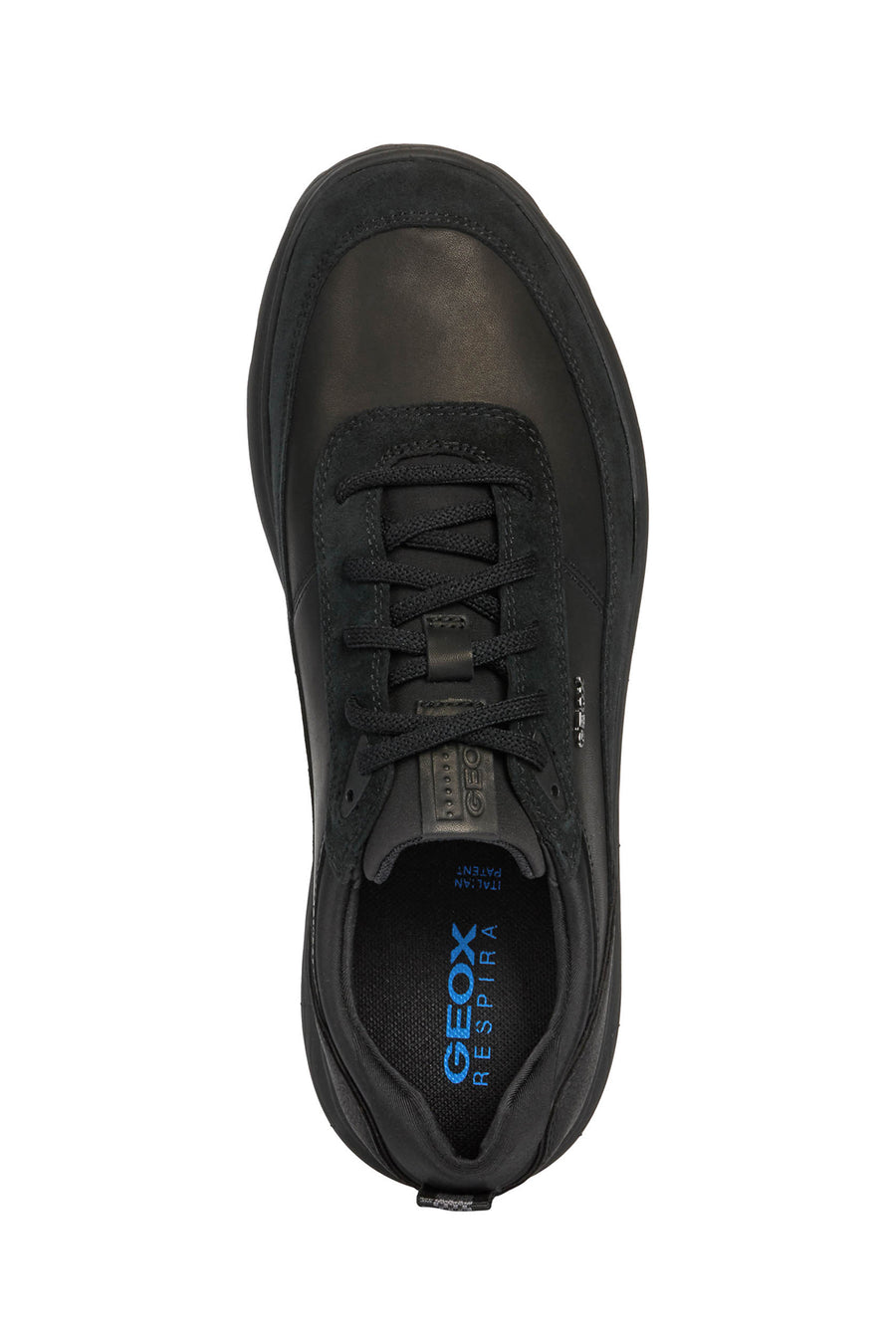 Geox Erkek Siyah Spherica Bağcıklı Deri Sneaker