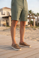 Male Beige Lace-Up Thick-Soled Suede Casual Shoes | Derimod