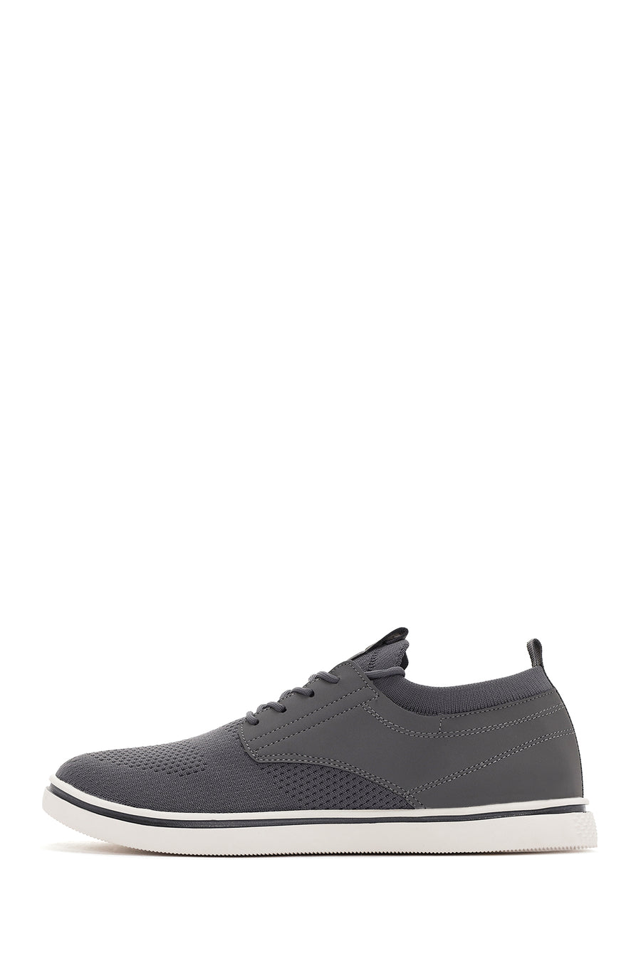 Erkek Gri Bağcıklı Kumaş Sneaker