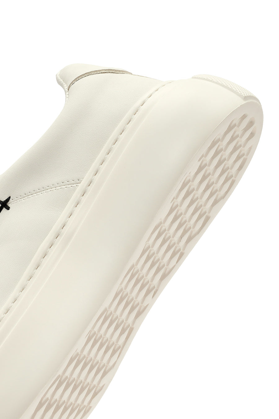 
Men's White Lace-Up Leather Sneaker
