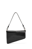 Women's Black Long Chain Strap Patent Leather Mini Shoulder Bag | Derimod