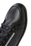 Women's Black Lace-Up Leather Sneaker | Derimod