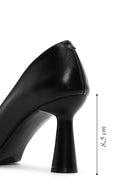 Women's Black Heeled Leather Stiletto | Derimod