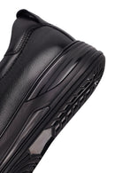 Male Black Leather Sneaker | Derimod