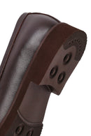 Women's Brown Buckled Leather Loafer | Derimod