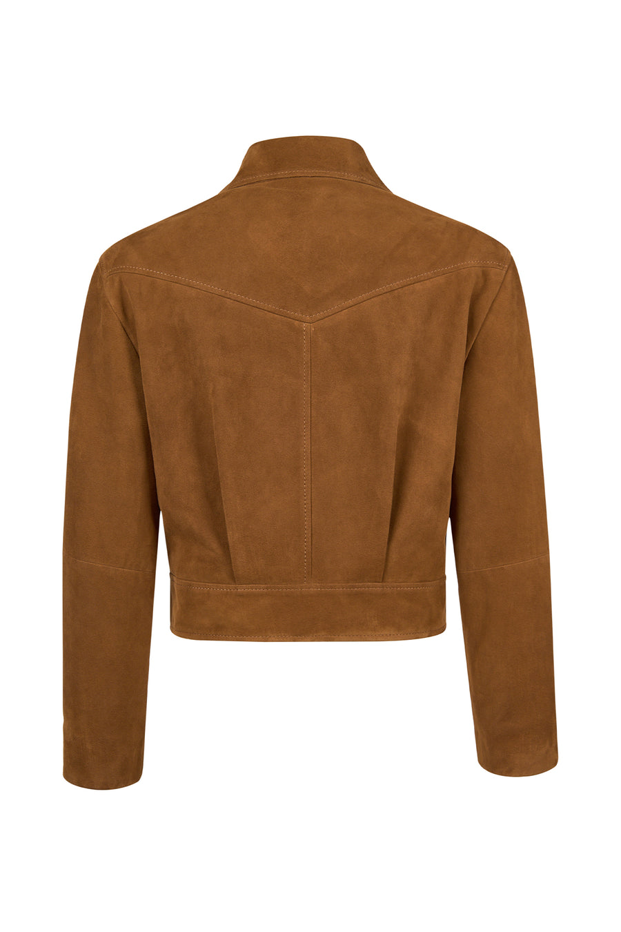 Tiffany Woman Whisky Short Suede Leather Jacket