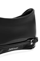 Women's Black Long Strap Patent Leather Shoulder Bag | Derimod